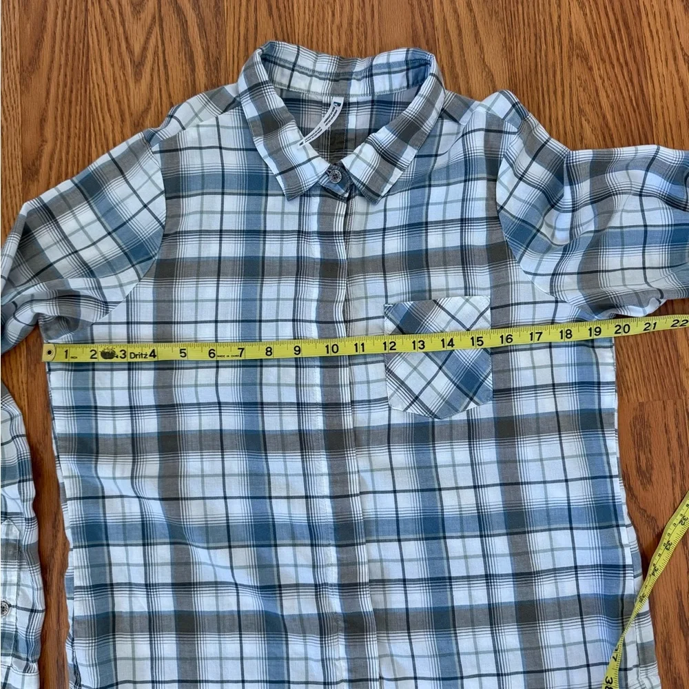 Kuhl Hadley Women’s Plaid Button Down, Blue White, Size Medium - Picture 11 of 15